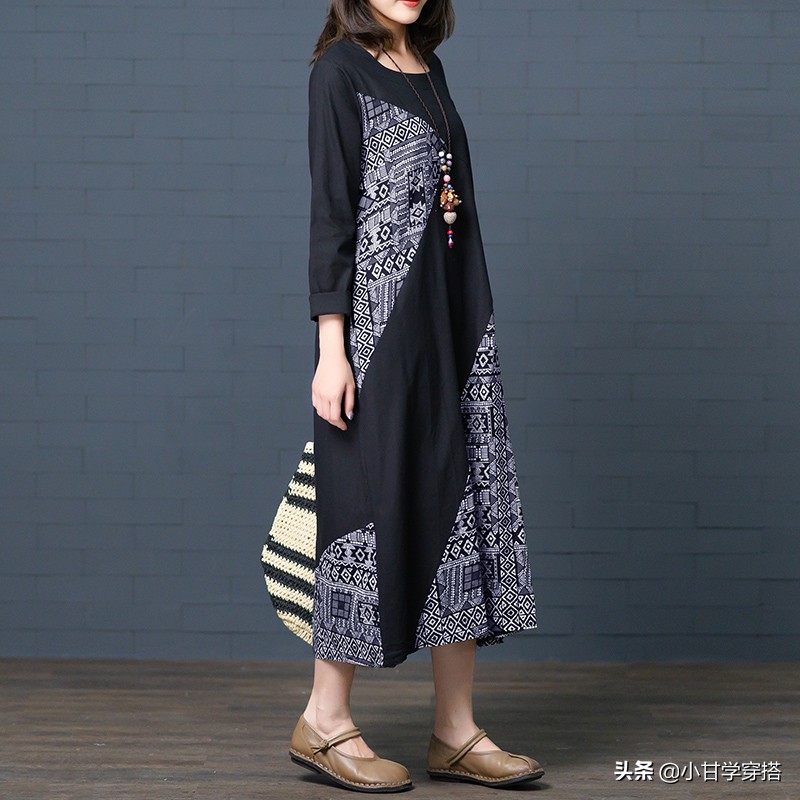 胖mm显瘦v领连衣裙,连衣裙大码胖mm显瘦遮肉