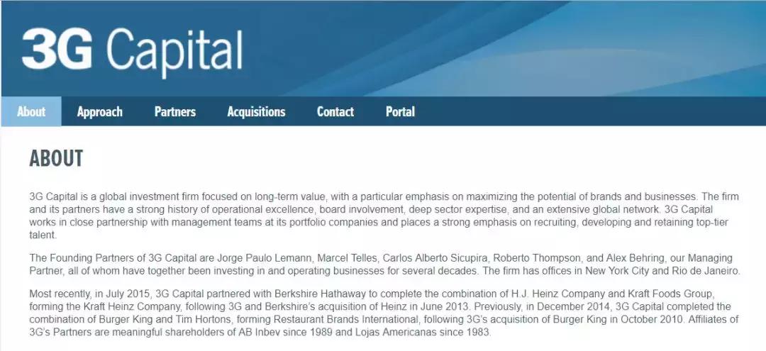 3g资本官网,3g资本在中国