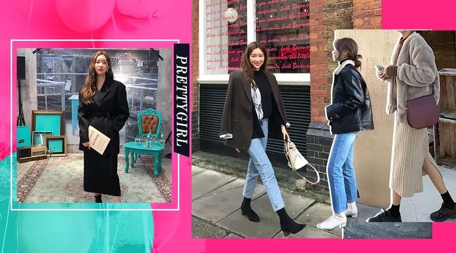 韩国小姐姐九分裤穿搭冬季,小姐姐的穿法你学会了吗