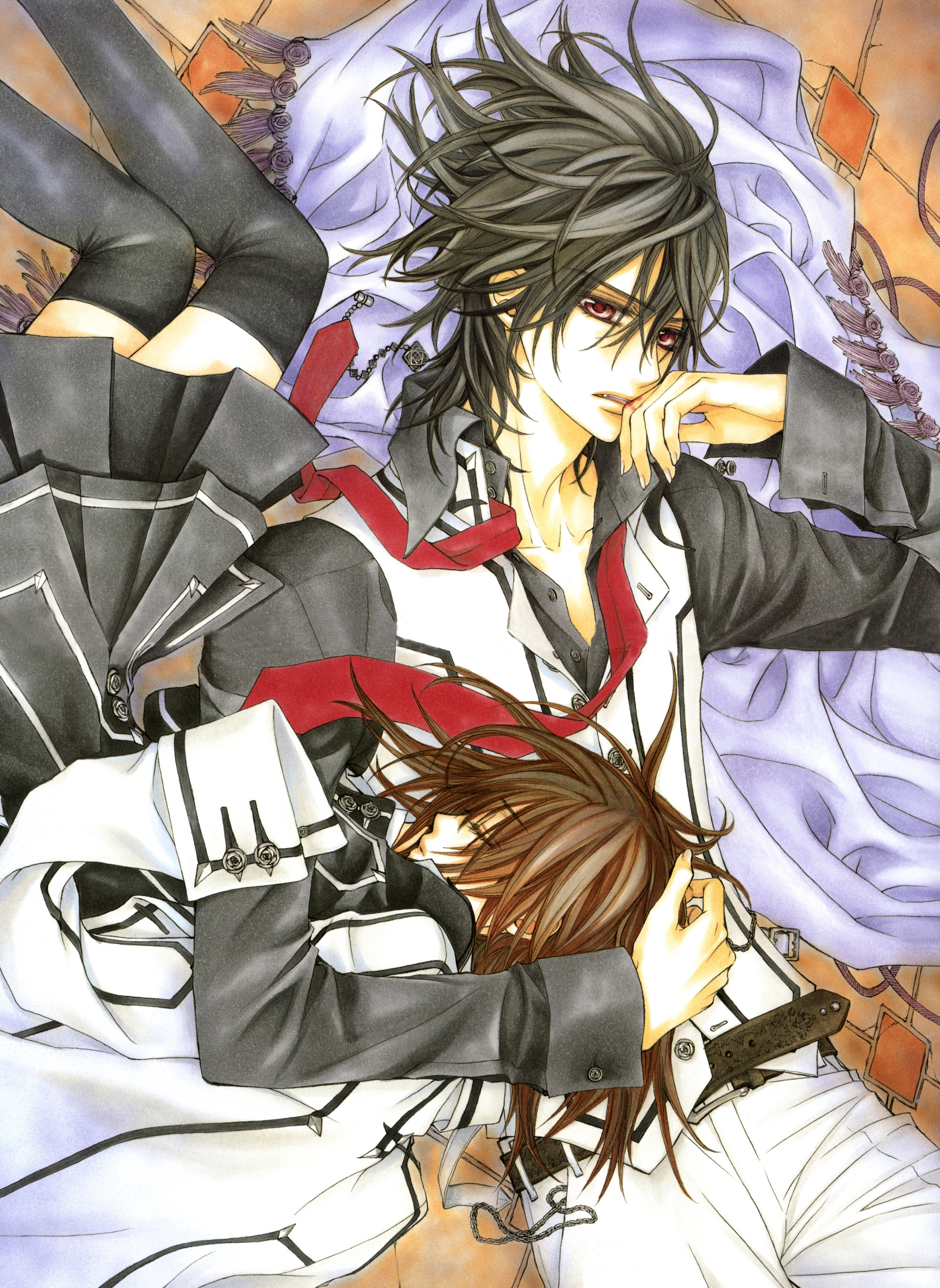 暗黑风吸血鬼动漫图片,吸血鬼骑士漫画手绘