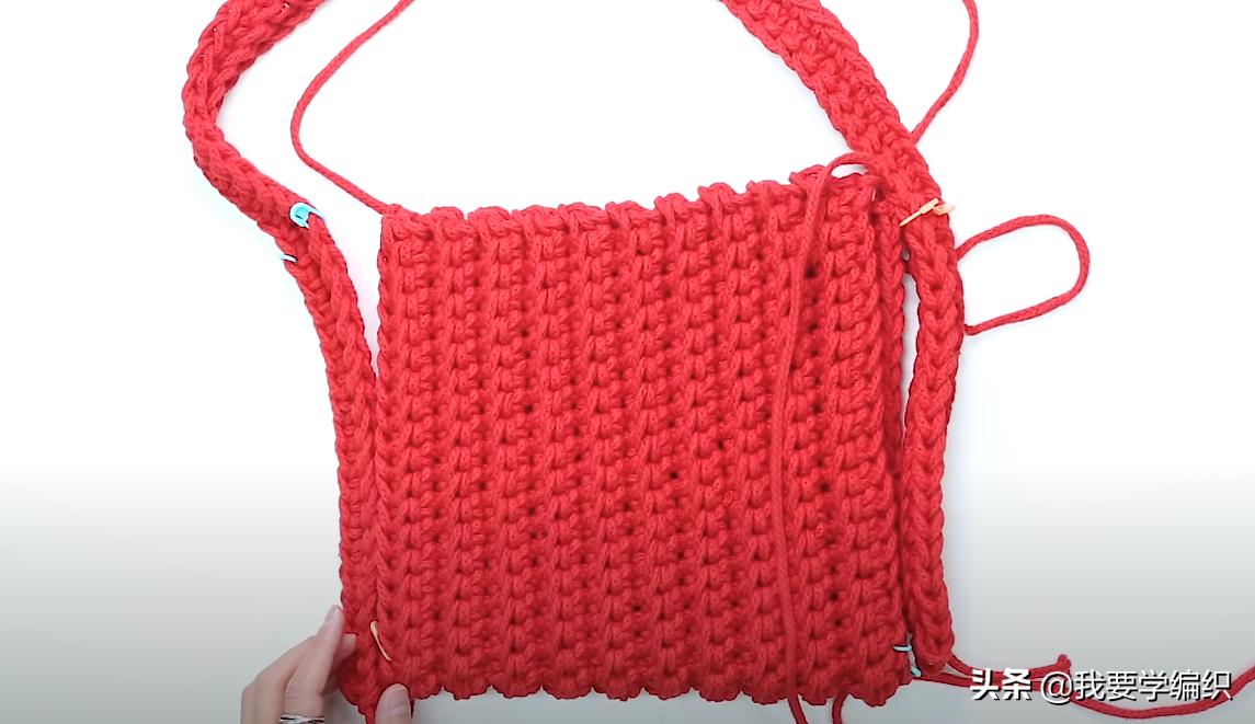 钩各种花样的抽绳包包教程,圆筒包包抽绳钩织教程