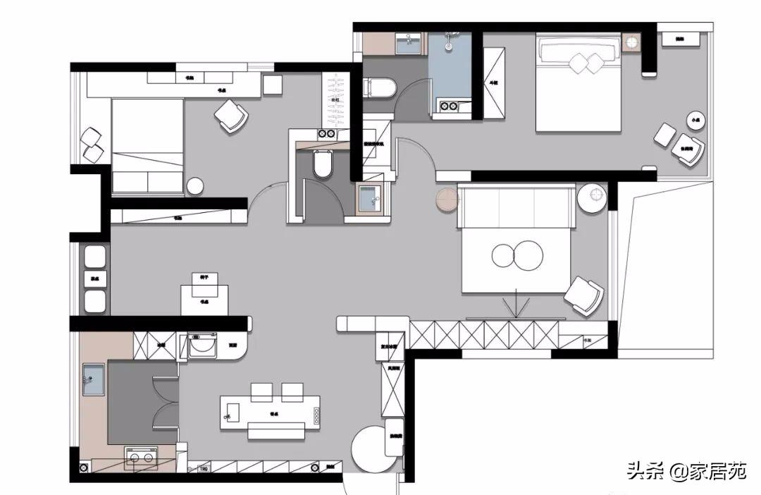 111㎡暗房惊艳翻身,简洁又耐看,还有超强储物力!