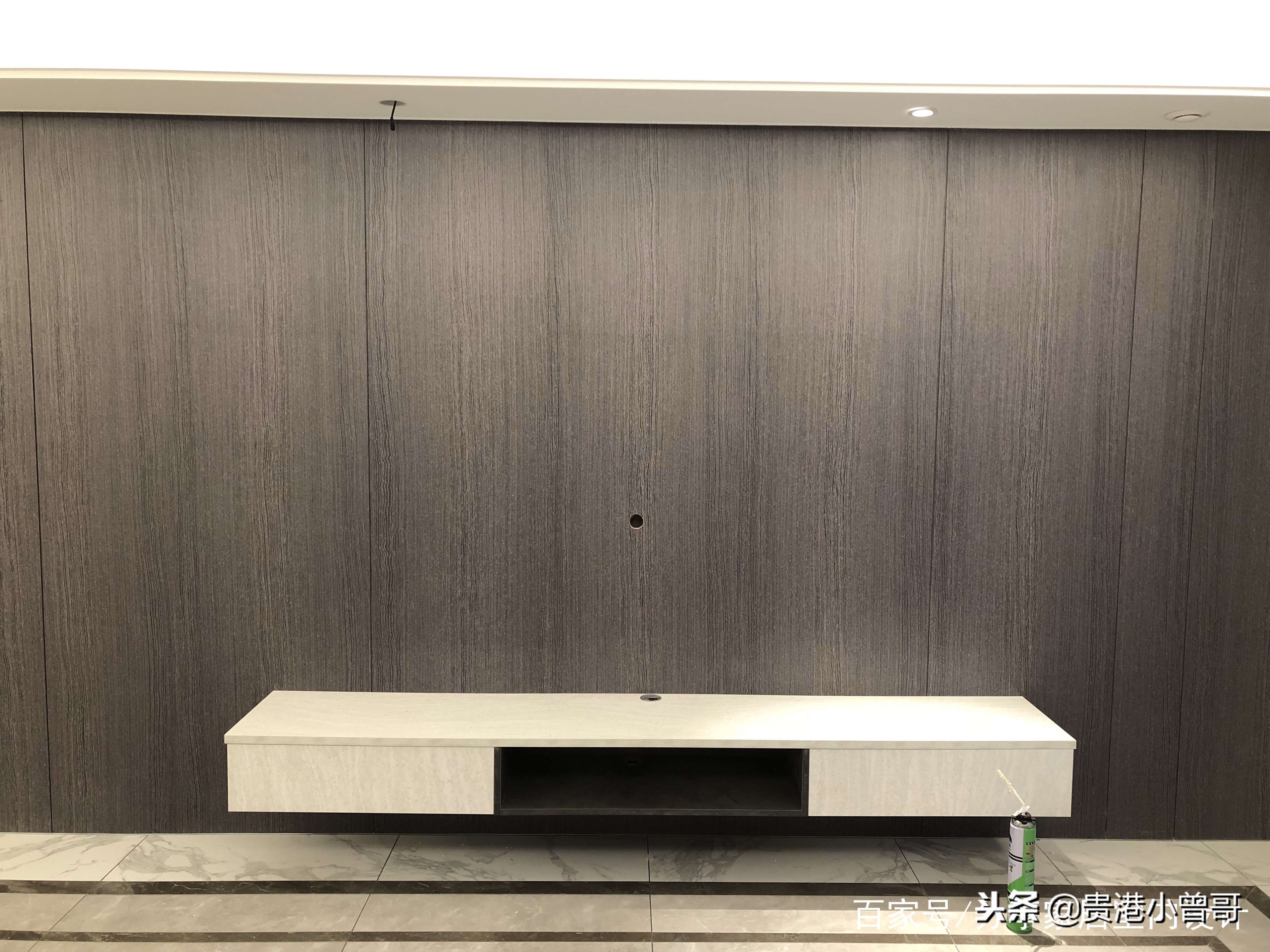 四个月装修完工实景,木板做电视墙装修效果图