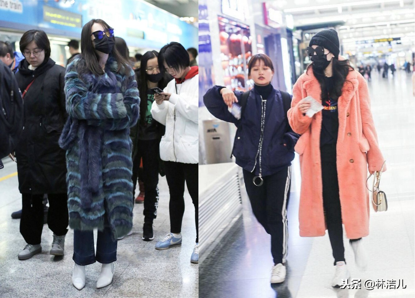 戚薇唐嫣杨幂宋茜,戚薇刘雯唐嫣穿皮草