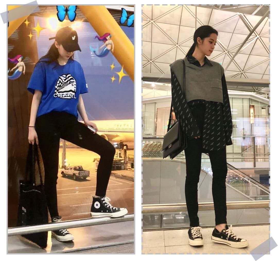 欧阳娜娜私服穿搭,欧阳娜娜格纹外套穿搭