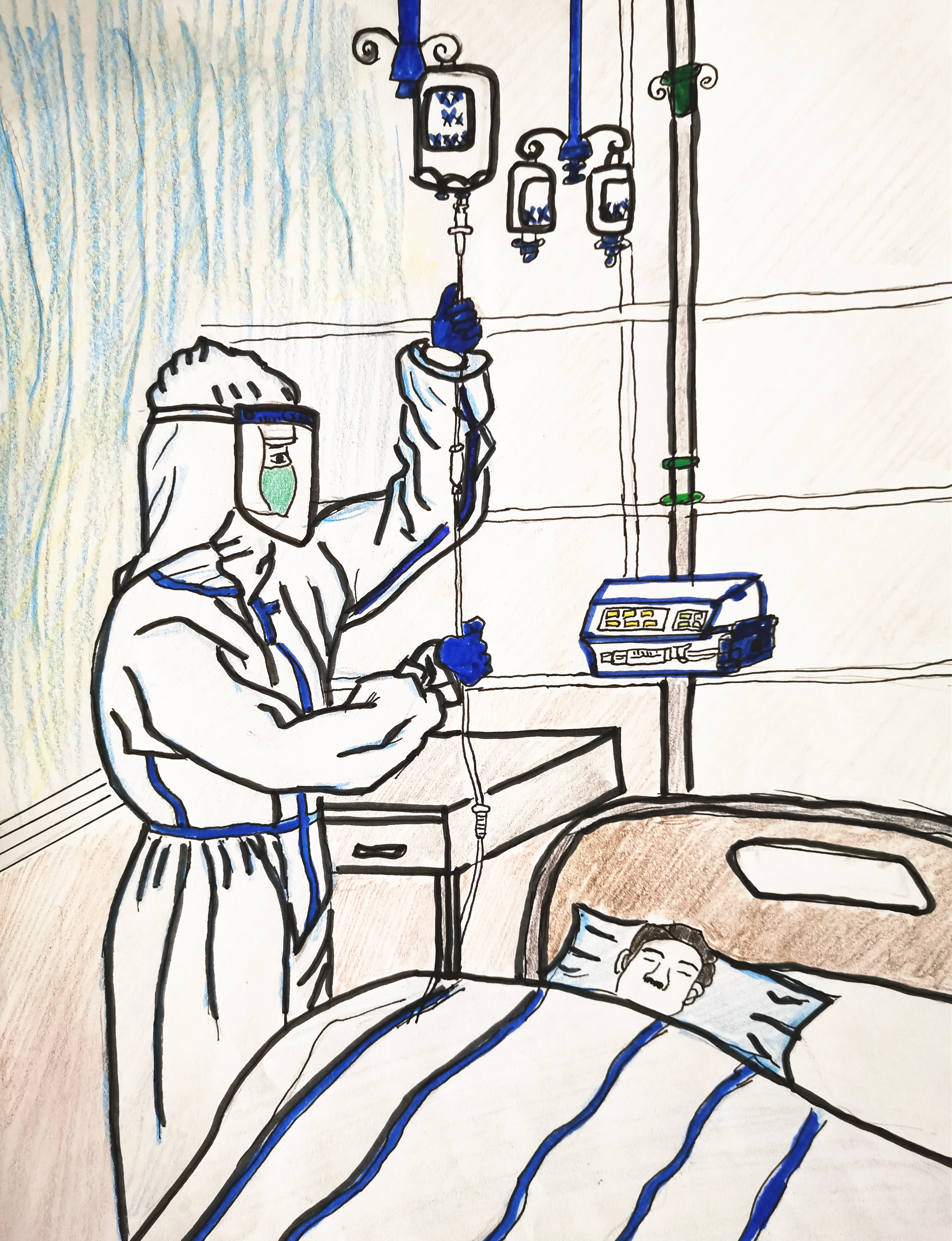 【济宁市第一人民医院】80后女护士手绘漫画传递最强抗疫力量