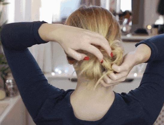 iu发型图片中短发,慵懒韩式低马尾丸子头iu