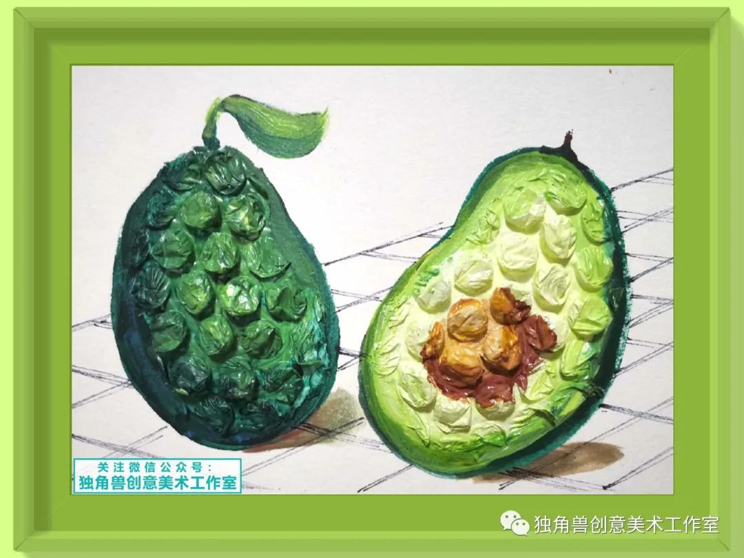 水果拼盘画画教程,气泡袋创意画教程