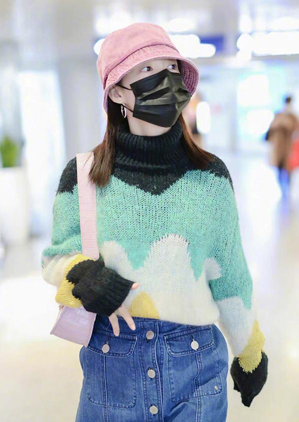 外套内搭什么衣服好看,金晨同款兔毛衣怎么搭