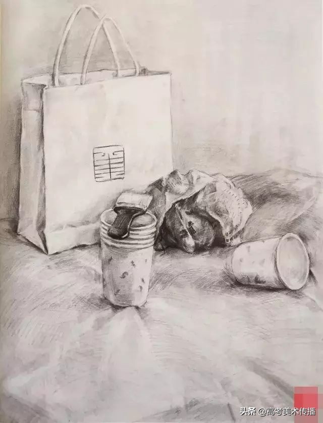 西安美院静物素描高分卷,西安美院素描半身像高分卷