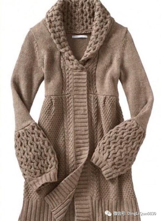 春秋针织女装长款开衫外套,加肥加大针织开衫外套长款