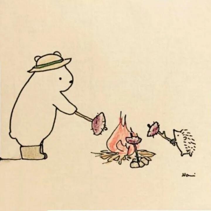 治愈小熊简笔画,简笔画小熊猫和竹子