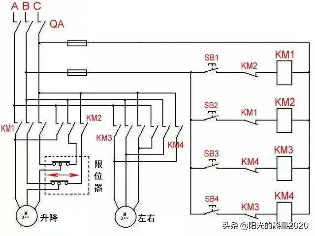 输送带自动控制电气原理图,自动控制电气图讲解