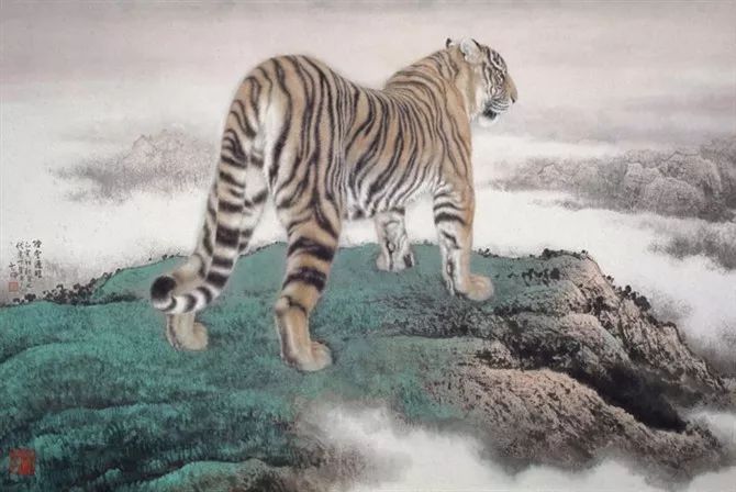 他笔下的虎充满了人的柔情与善意