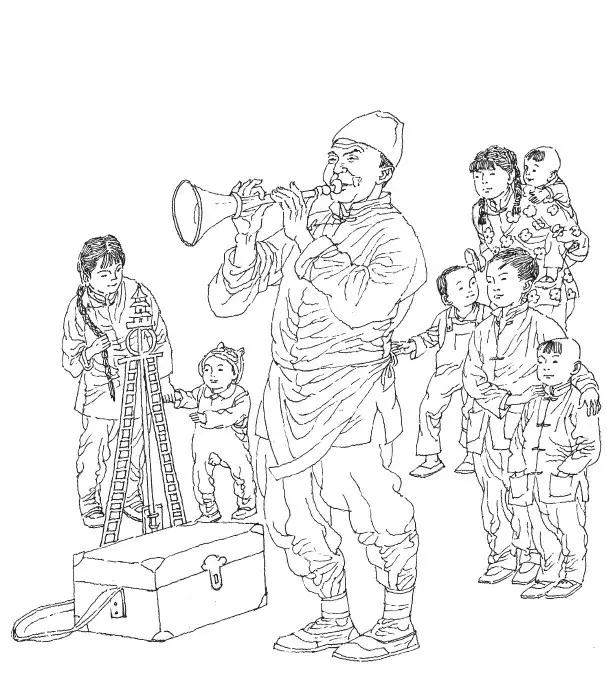 看连环画,清末老北京民俗画