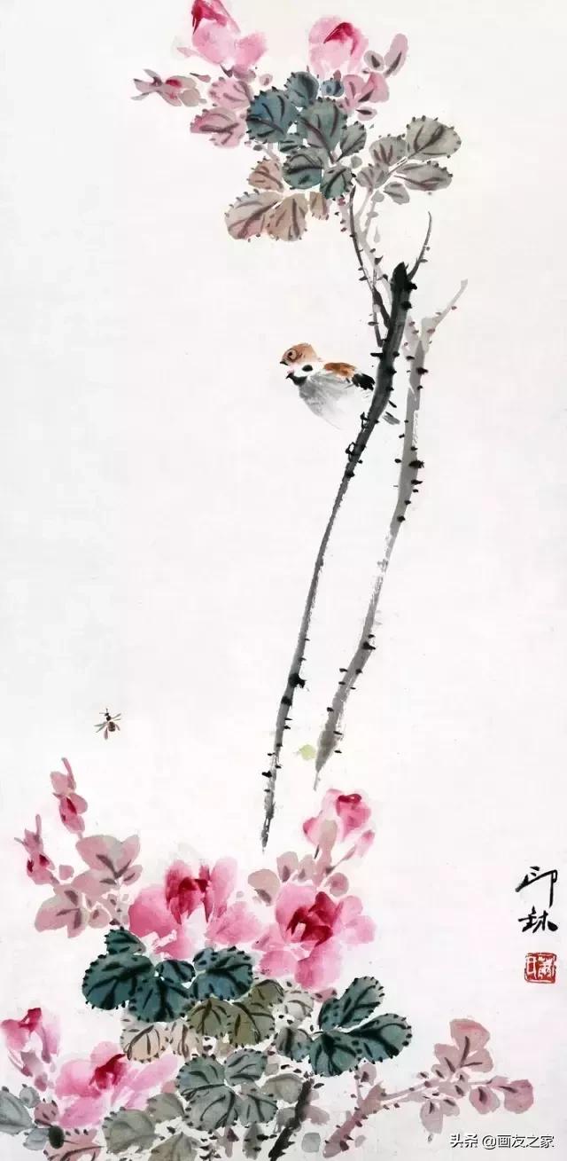 100幅国画花鸟作品,国画名家经典花鸟40幅一次看过瘾