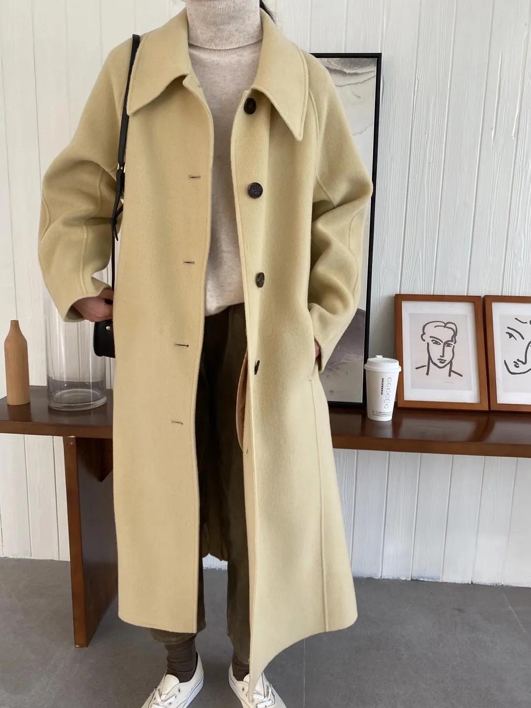 韩国小姐姐大衣穿搭,韩国小姐姐学院风大衣内搭