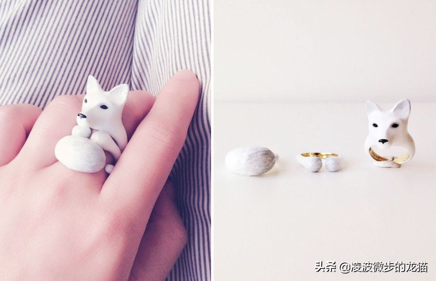 随身携带迷你可爱的小动物,呆萌小可爱套装摆件