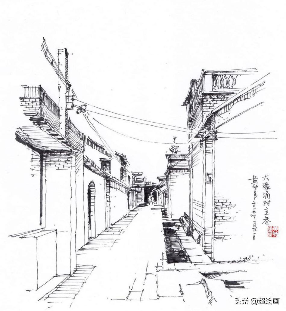 十大顶级钢笔画速写,钢笔速写100幅图片