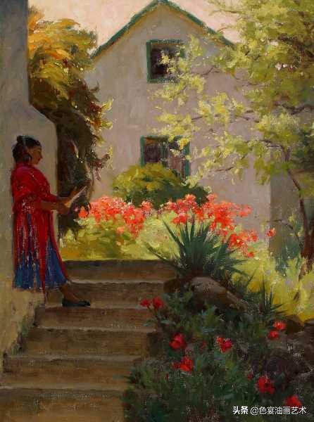 现代风景油画高清大图,后现代油画素材