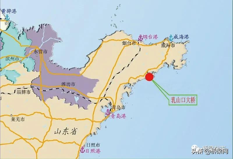 乳山口大桥最新规划图,乳山口港大桥效果图