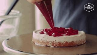 玫瑰荔枝覆盆子芝士蛋糕,粉色派覆盆子香草味蛋糕