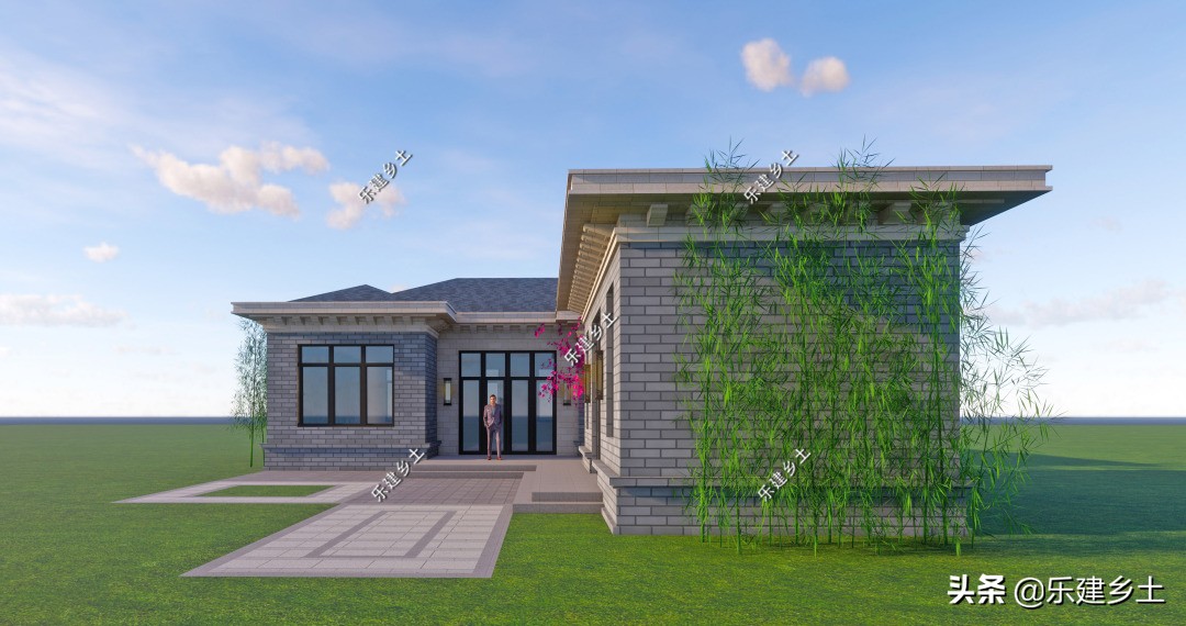 河间市两层新中式别墅,河间1000万别墅