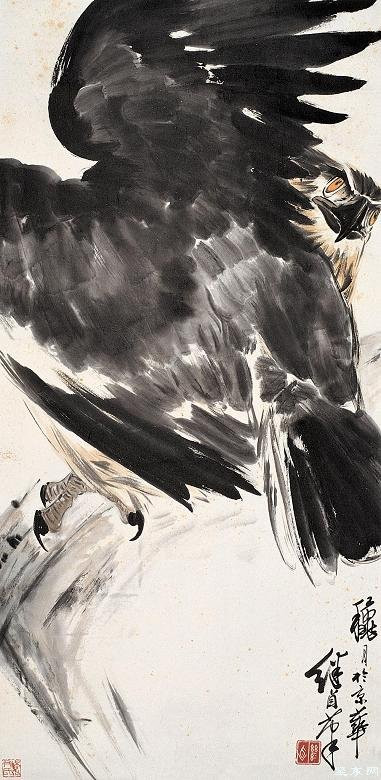 要想把鹰画好“势”不可挡