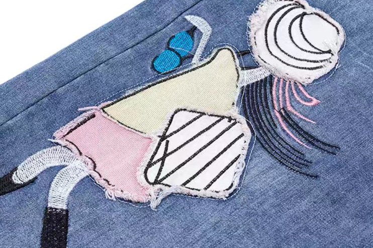 缝纫机绣毛线教程,贴布绣怎么刺绣不漏