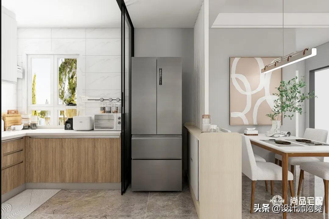 小户型进门正对厨房隔断,进门正对厨房屏风隔断效果图