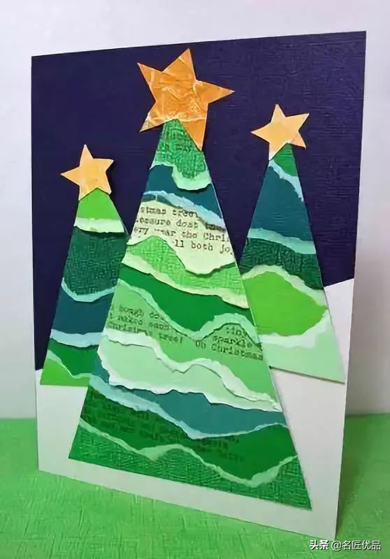 圣诞节圣诞树贺卡简单又漂亮,圣诞节贺卡封面圣诞树