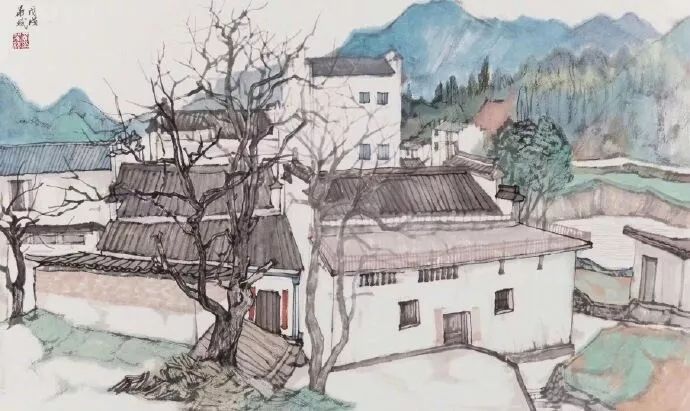 优秀的色彩风景写生作品,下乡风景速写写生教程