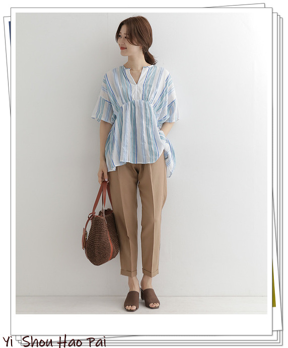 亚麻裤搭配什么上衣好看,亚麻上衣搭配格子裤秋季