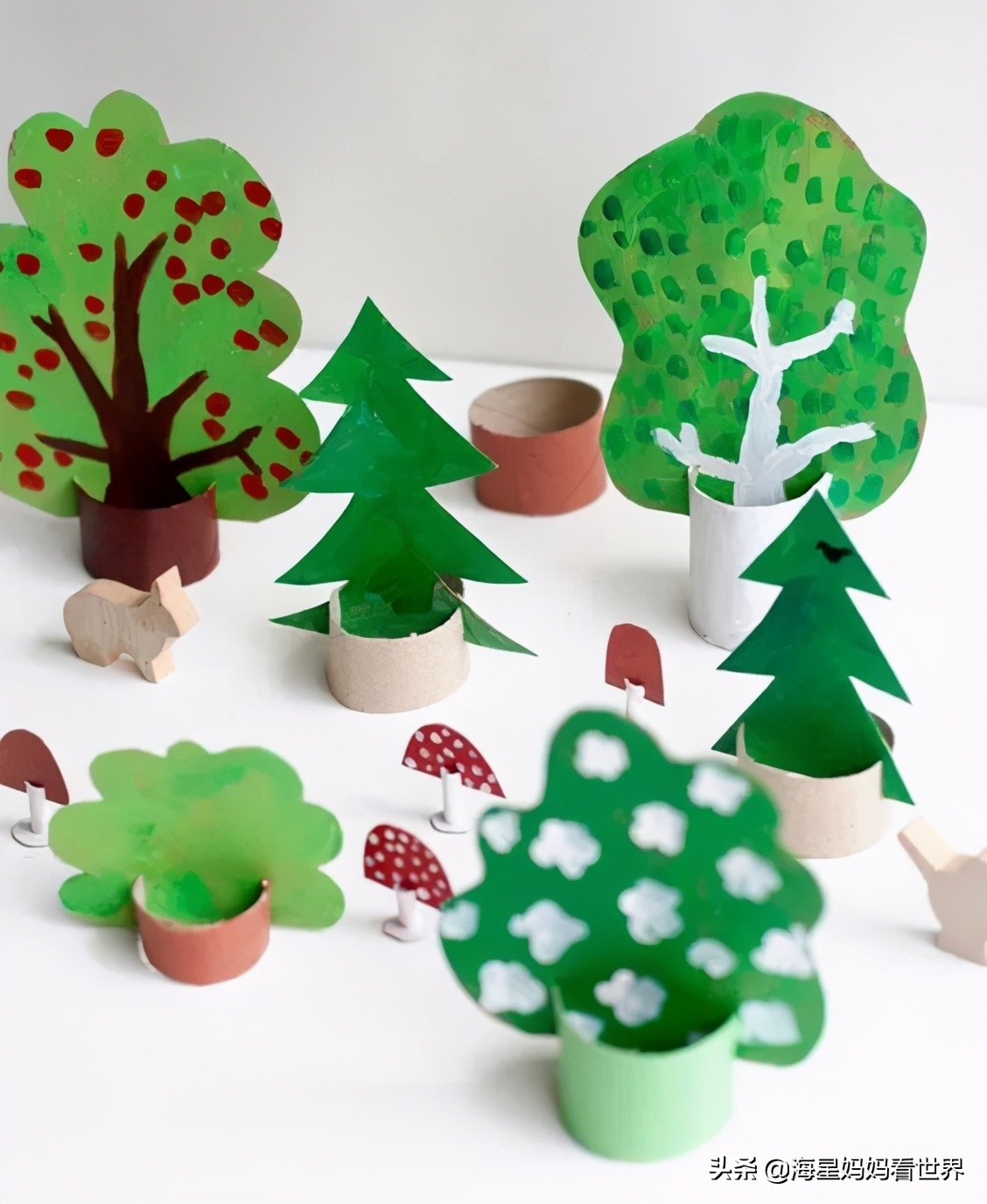 植树节种树简单又漂亮,关于植树节制作大树的图片