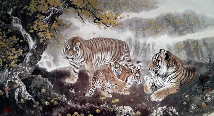 他笔下的虎充满了人的柔情与善意