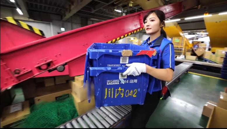 日本快递女员工,日本女快递员工作细节