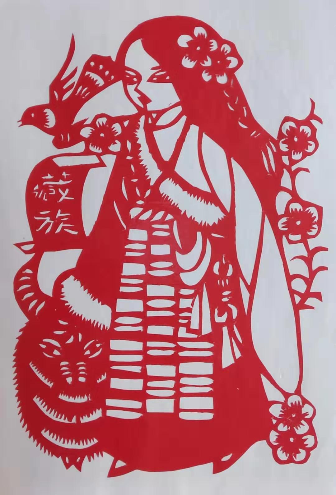 剪纸民族服饰颜色搭配,手工剪纸民族服饰搭配教程