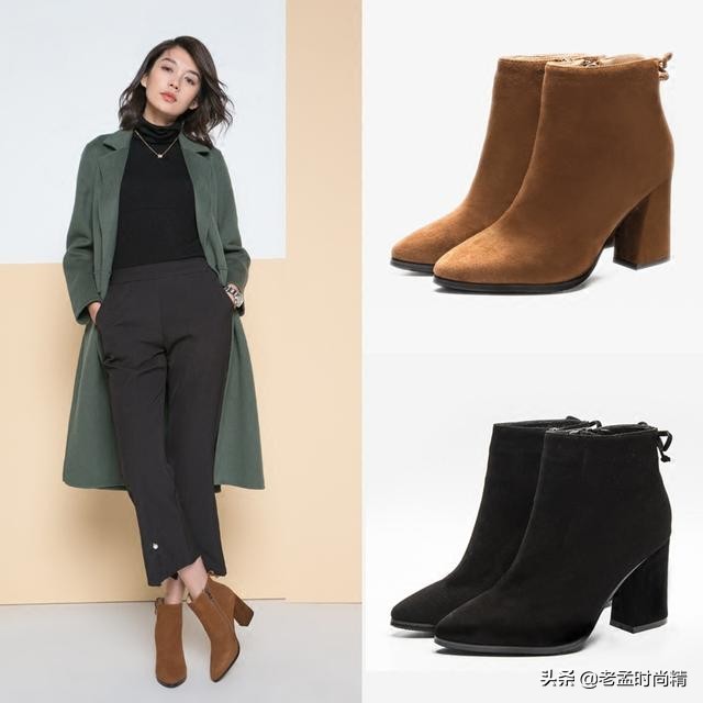 今年最流行的短靴子怎么搭配,今年流行爆款短靴细跟