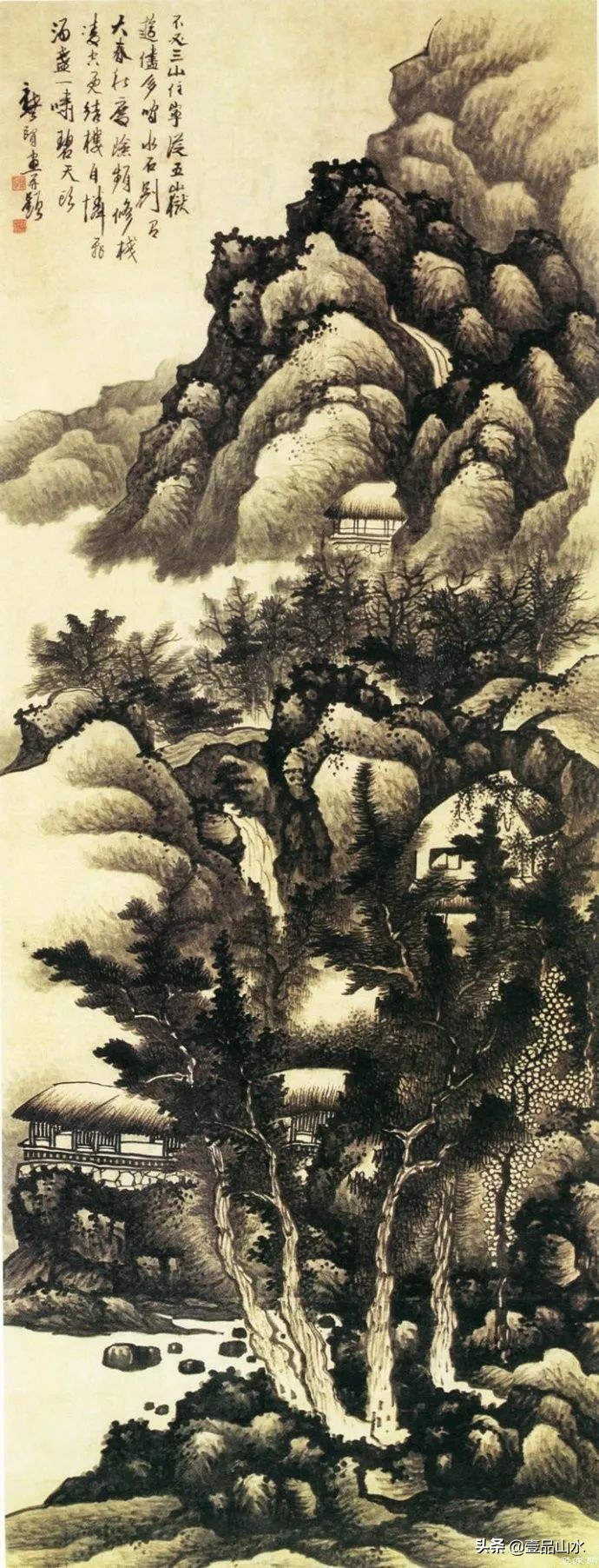 最真实的国画山水画,当代国画山水中的点景人物