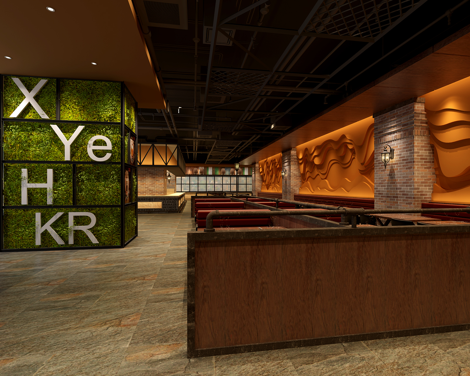 火锅店烧烤店设计分享,自助烤肉火锅店设计