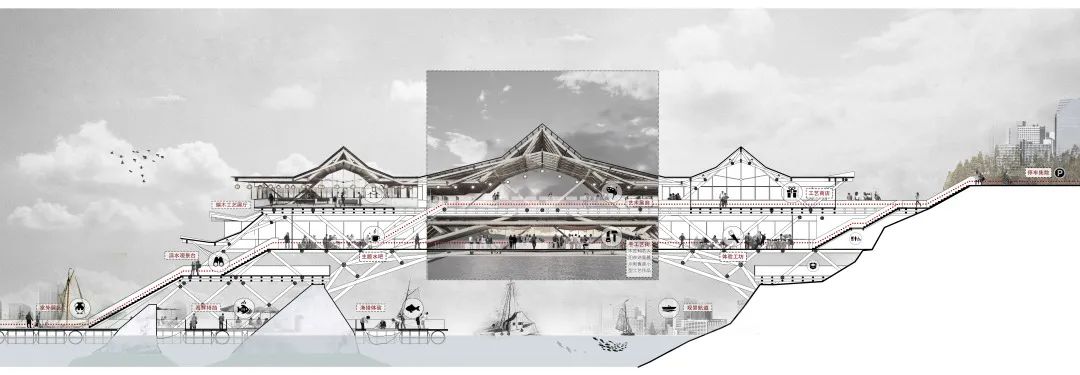 他用一座编织而成的工艺馆获得了基准杯二等奖