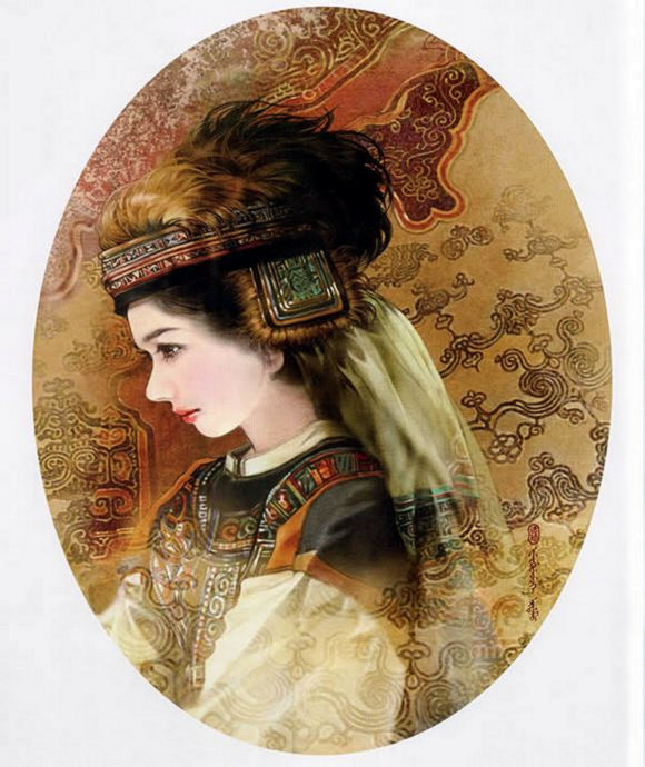 东方画姬---德珍彩绘古典美女画