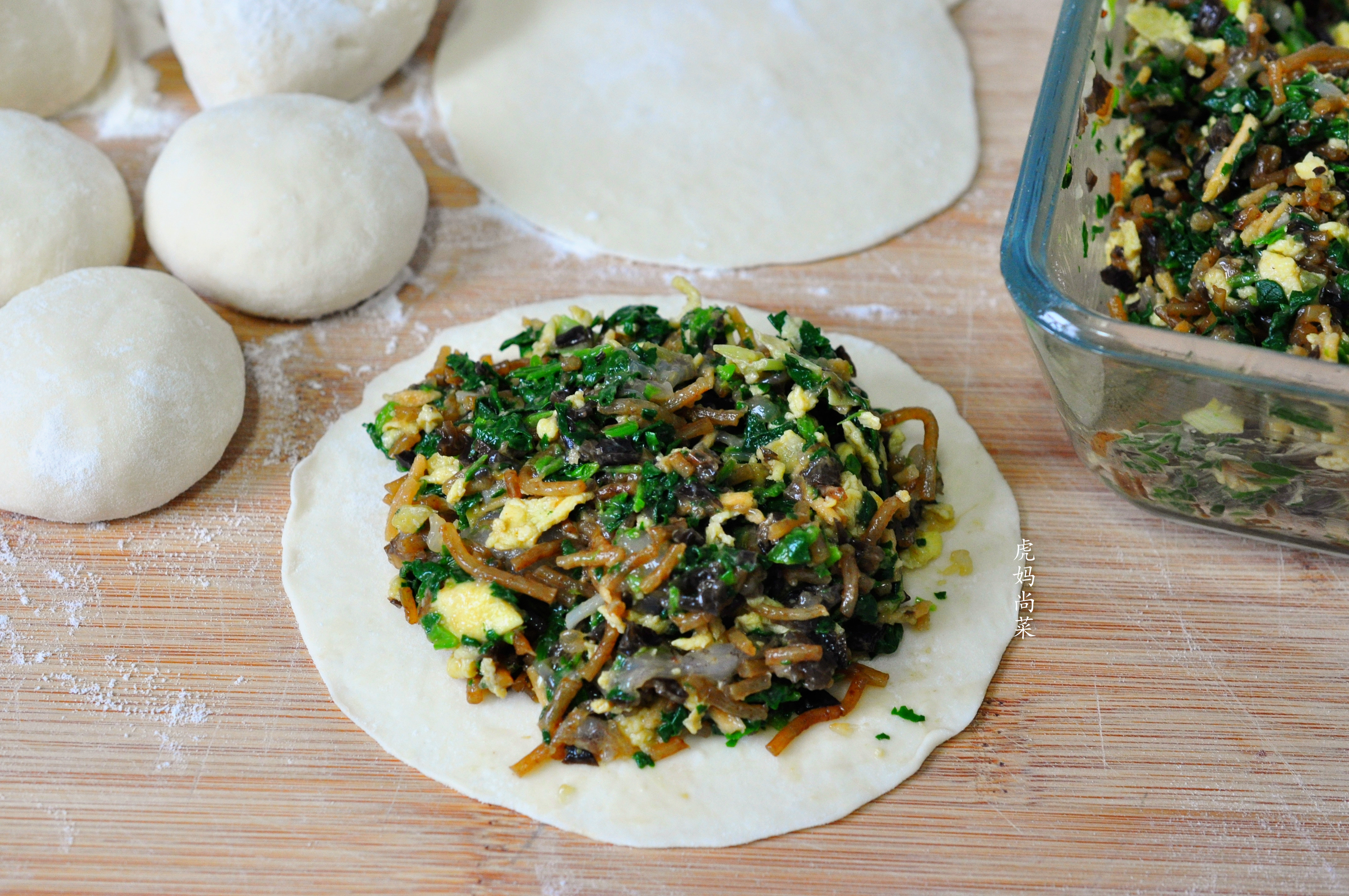 菠菜大包子,吃十个都不怕胖,薄皮大馅,鲜美不腻的秘诀