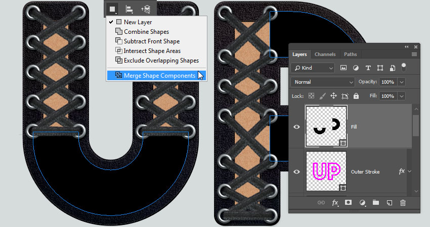 ps怎么做创意字体描边,ps鞋带花边怎么设计