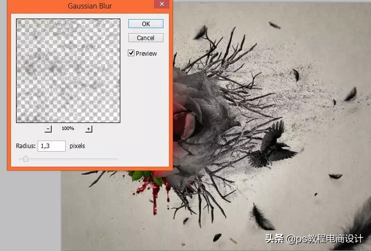 ps怎么把玫瑰变成金黄色,ps蝴蝶和鲜花合成