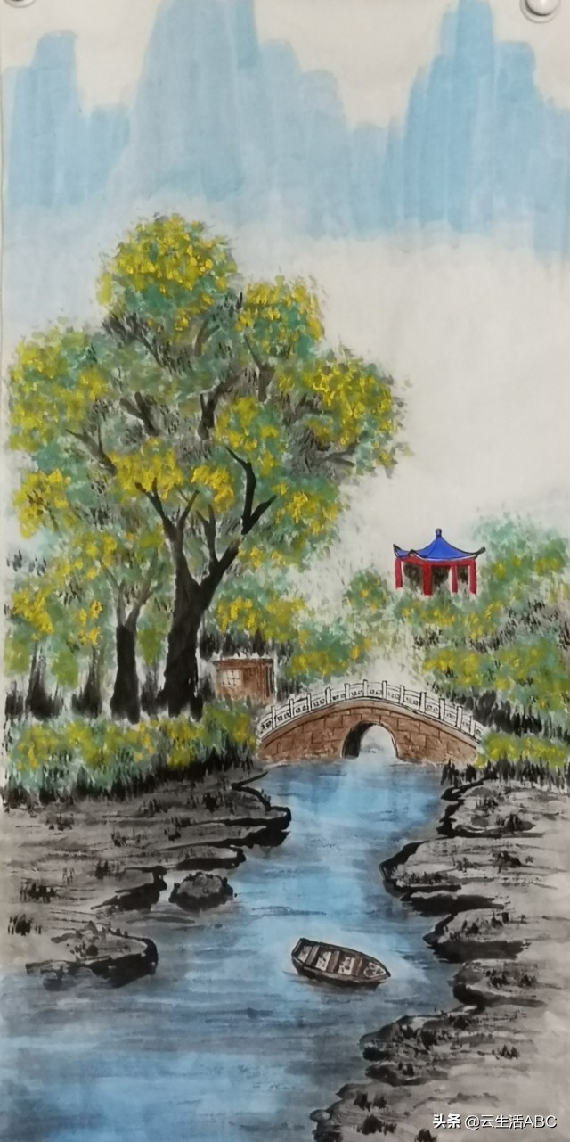 四季画法,夏日画作品