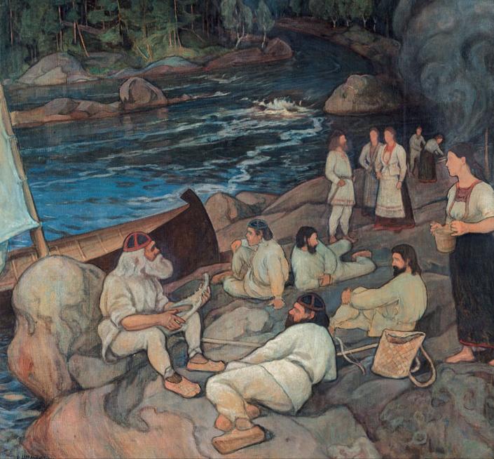 圣诞老人的故乡，芬兰500马克钞票上面缔造北欧民族史诗的大咖