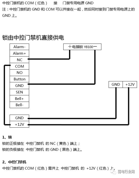 门禁系统接线方法工作原理,门禁系统安装与布线图讲解