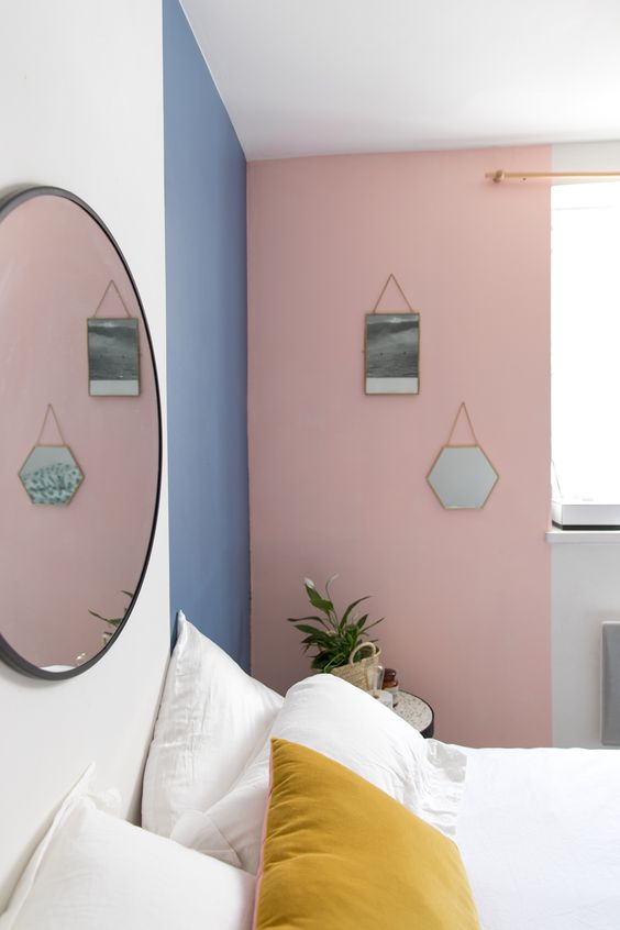 粉色墙面可以直接刷白漆吗,暗粉色墙面效果图