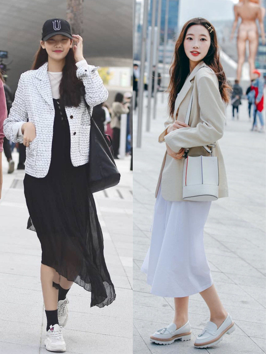 韩国裙子淑女风穿搭,韩系风格女穿搭衣服推荐